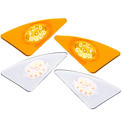 9 LED Competition Series Fender Light For 2007-2017 Kenworth T660 - Amber LEDs (Amber or Clear Lens) - Driver or Passenger