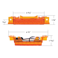 6 LED Competition Series Exterior Visor Light For 1996-2024 Volvo VNL - Amber LEDs (Amber or Clear Lens)