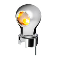Thread-On Chrome Charlotte Style Gearshift Knob With LED 13/15/18 Speed Adapter (Amber, Blue, White or Red LEDs)