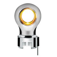 Thread-On Chrome Charlotte Style Gearshift Knob With LED 13/15/18 Speed Adapter (Amber, Blue, White or Red LEDs)