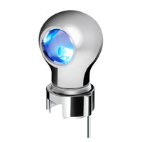 Thread-On Chrome Charlotte Style Gearshift Knob With LED 13/15/18 Speed Adapter (Amber, Blue, White or Red LEDs)