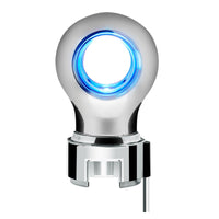 Thread-On Chrome Charlotte Style Gearshift Knob With LED 13/15/18 Speed Adapter (Amber, Blue, White or Red LEDs)