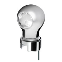 Thread-On Chrome Charlotte Style Gearshift Knob With LED 13/15/18 Speed Adapter (Amber, Blue, White or Red LEDs)