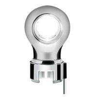 Thread-On Chrome Charlotte Style Gearshift Knob With LED 13/15/18 Speed Adapter (Amber, Blue, White or Red LEDs)