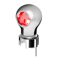 Thread-On Chrome Charlotte Style Gearshift Knob With LED 13/15/18 Speed Adapter (Amber, Blue, White or Red LEDs)
