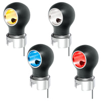 Thread-On Matte Black Charlotte Style Gearshift Knob With LED 13/15/18 Speed Adapter (Amber, Blue, White or Red LEDs)