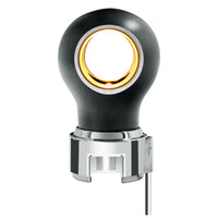 Thread-On Matte Black Charlotte Style Gearshift Knob With LED 13/15/18 Speed Adapter (Amber, Blue, White or Red LEDs)