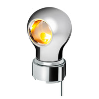 Thread-On Charlotte Style Chrome Gearshift Knob With LED 9/10 Speed Adapter (Amber, Blue, White or Red LEDs)