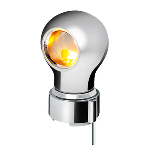 Thread-On Charlotte Style Chrome Gearshift Knob With LED 9/10 Speed Adapter (Amber, Blue, White or Red LEDs)