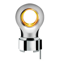 Thread-On Charlotte Style Chrome Gearshift Knob With LED 9/10 Speed Adapter (Amber, Blue, White or Red LEDs)