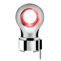 Thread-On Charlotte Style Chrome Gearshift Knob With LED 9/10 Speed Adapter (Amber, Blue, White or Red LEDs)
