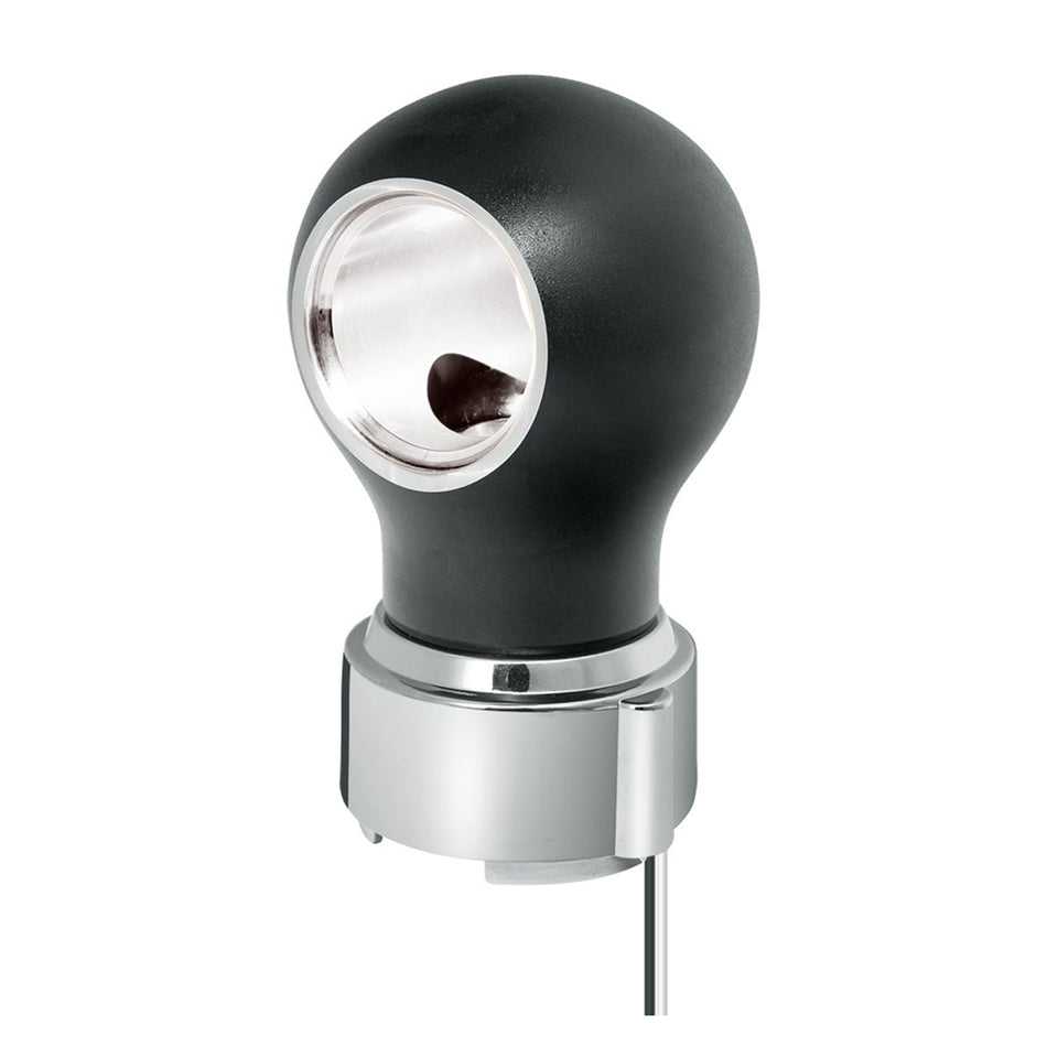 Thread-On Matte Black Charlotte Style Gearshift Knob With LED 9/10 Speed Adapter (Amber, Blue, White or Red LEDs)