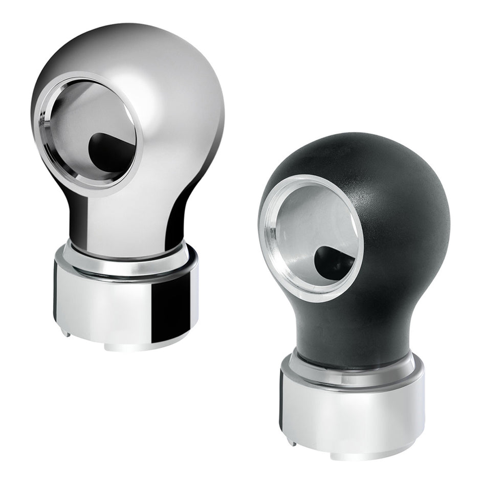 Thread-On Charlotte Style Gearshift Knob With 9/10 Speed Adapter (Chrome or Matte Black)