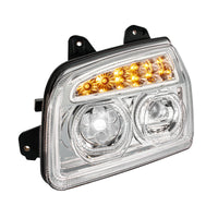 11 LED Headlight For 2015-2024 Kenworth T880 - Chrome or BlackOut Inner Housing (Driver or Passenger Side)