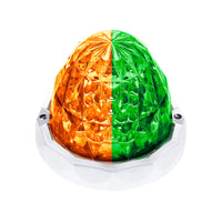 Double Fury 19 LED Dual Function Crystal Watermelon Light Kit With Bezel - Amber & Green LEDs (Clear Lens)