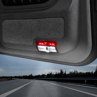 9 LED Interior Door Light With American Flag Courtesy Projector Light For 2006+ Kenworth & Peterbilt Trucks