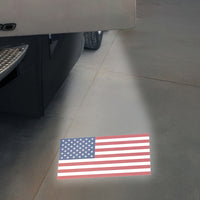 9 LED Interior Door Light With American Flag Courtesy Projector Light For 2006+ Kenworth & Peterbilt Trucks