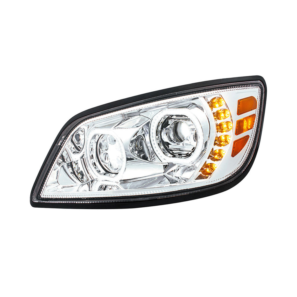High Power 10 LED Headlight For 2005-2021 Hino 238/258/268/338 - Chrome or Black Housing (Driver or Passenger Side)