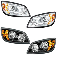 High Power 10 LED Headlight For 2005-2021 Hino 238/258/268/338 - Chrome or Black Housing (Driver or Passenger Side)