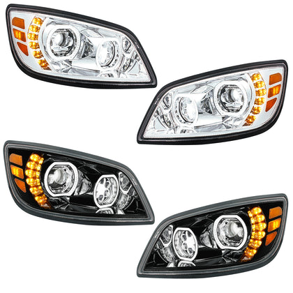 High Power 10 LED Headlight For 2005-2021 Hino 238/258/268/338 - Chrome or Black Housing (Driver or Passenger Side)