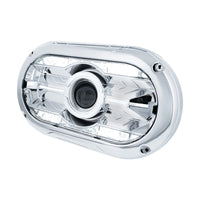 Full LED Projector One-Piece Style Chrome or Blackout Headlight For Dual 5-3/4" Headlight Housing