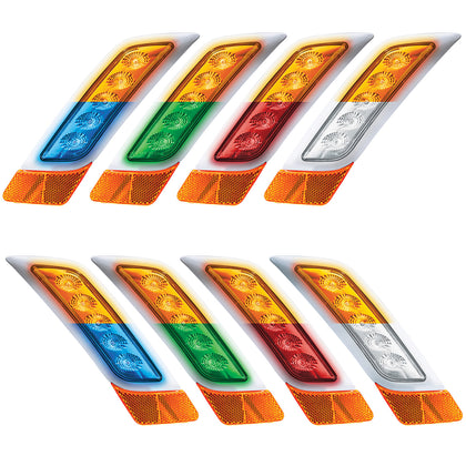 Double Fury 5 LED Fender Turn Signal Light For 2012-2021 Peterbilt 579 (Various Colors)