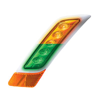 Double Fury 5 LED Fender Turn Signal Light For 2012-2021 Peterbilt 579 (Various Colors)