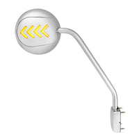 Chrome Hood Mirror Assembly With Sequential LED Turn Signal For 2013-2021 KW T680 & 2012-2021 PB 579 (Driver or Passenger Side)