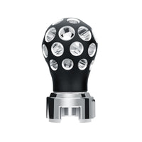 Thread-On Matte Black Phoenix Style Ball Gearshift Knob With LED 13/15/18 Speed Adapter (Various Colors)