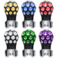 Thread-On Matte Black Phoenix Style Ball Gearshift Knob With LED 13/15/18 Speed Adapter (Various Colors)