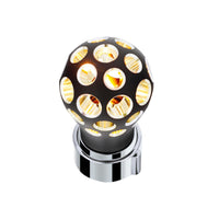 Thread-On Matte Black Phoenix Style Ball Gearshift Knob With LED 13/15/18 Speed Adapter (Various Colors)