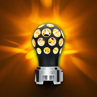 Thread-On Matte Black Phoenix Style Ball Gearshift Knob With LED 13/15/18 Speed Adapter (Various Colors)