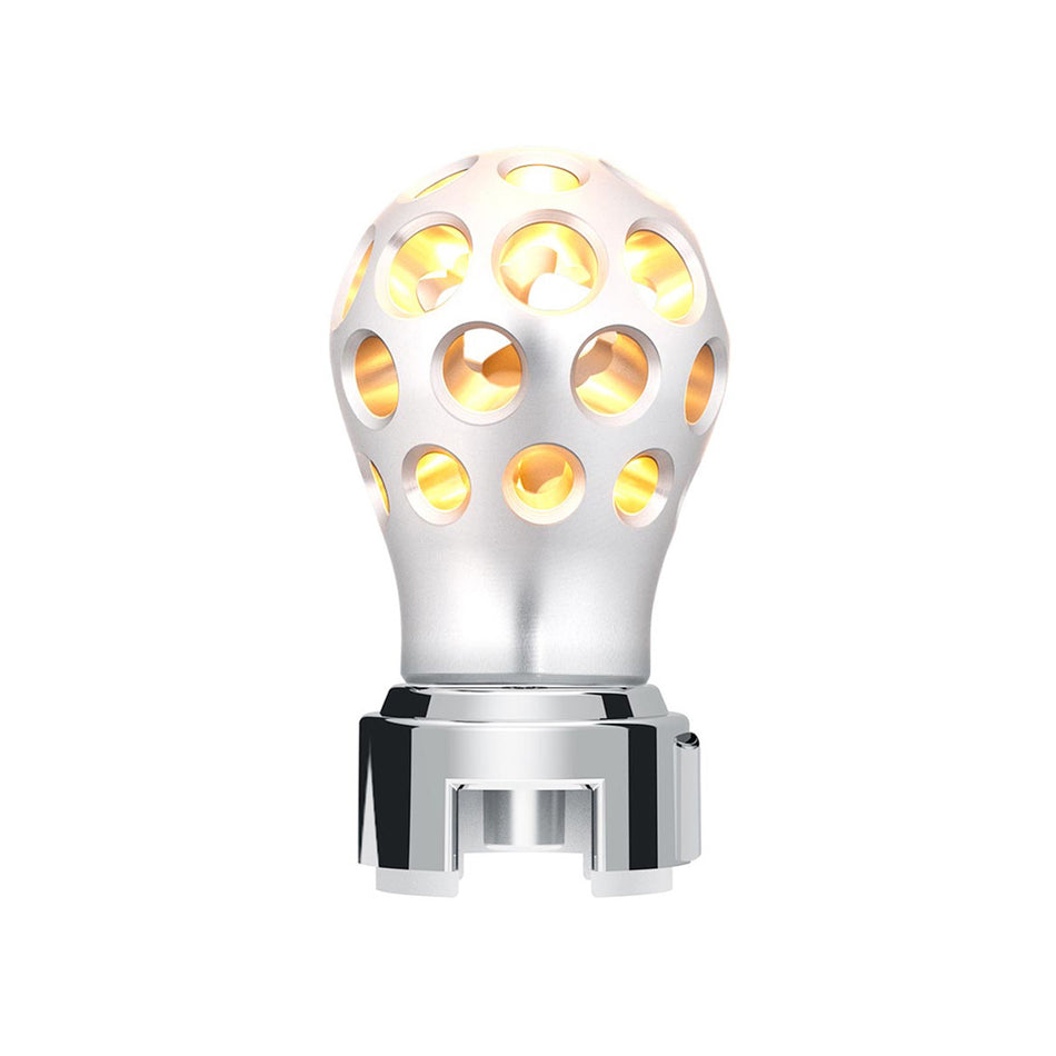 Thread-On Anodized Phoenix Style Ball Gearshift Knob With LED 13/15/18 Speed Adapter (Various Colors)