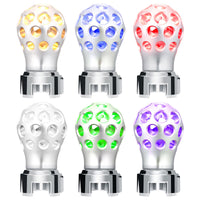 Thread-On Anodized Phoenix Style Ball Gearshift Knob With LED 13/15/18 Speed Adapter (Various Colors)