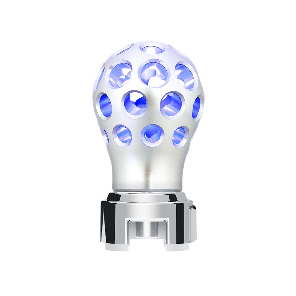 Thread-On Anodized Phoenix Style Ball Gearshift Knob With LED 13/15/18 Speed Adapter (Various Colors)