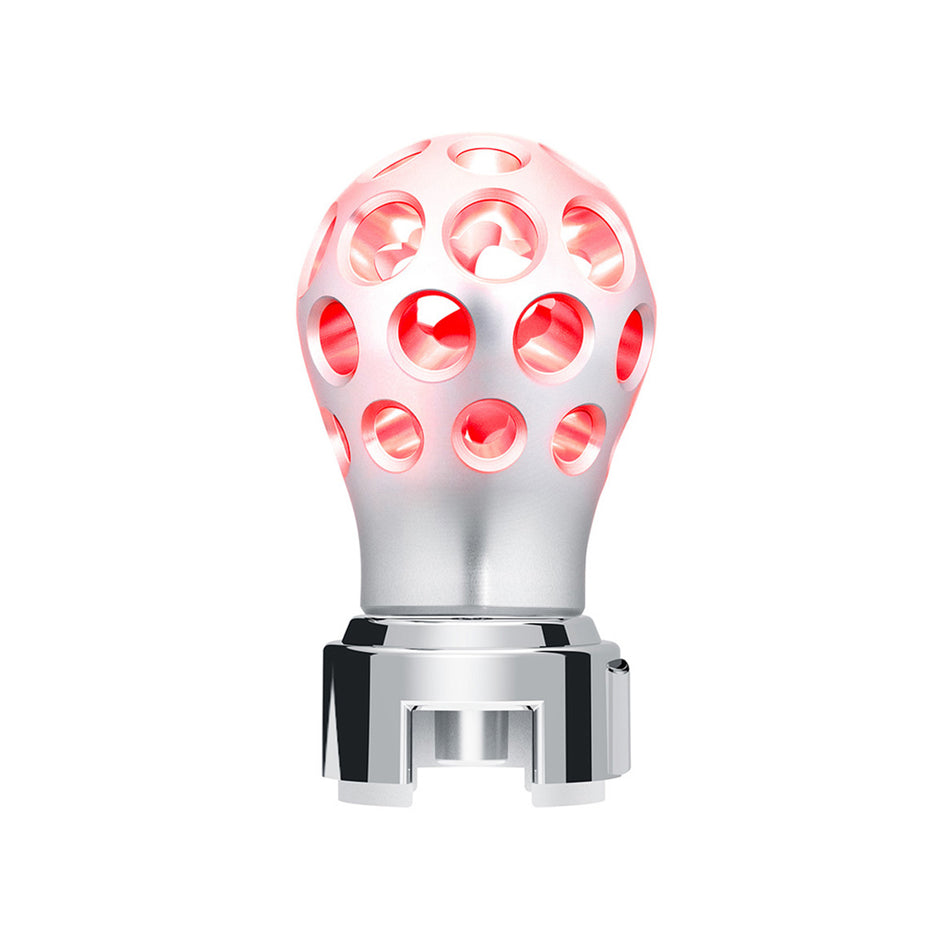 Thread-On Anodized Phoenix Style Ball Gearshift Knob With LED 13/15/18 Speed Adapter (Various Colors)