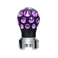 Thread-On Matte Black Phoenix Style Ball Gearshift Knob With LED 13/15/18 Speed Adapter (Various Colors)