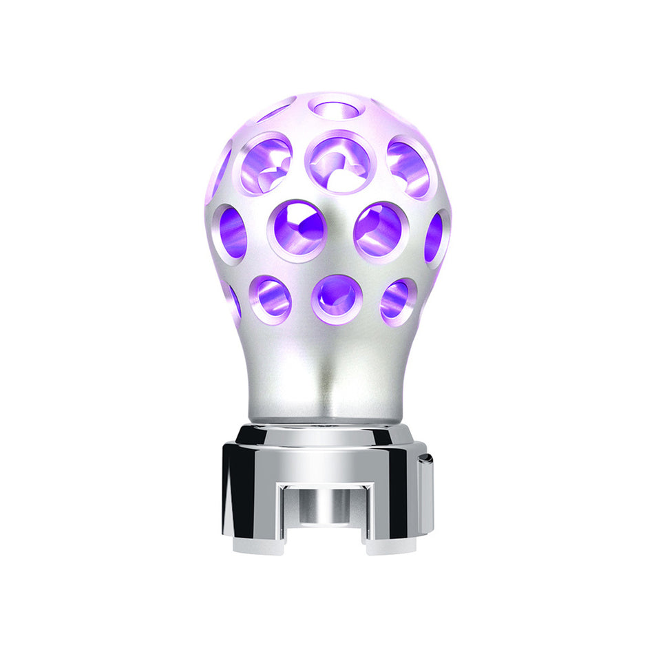 Thread-On Anodized Phoenix Style Ball Gearshift Knob With LED 13/15/18 Speed Adapter (Various Colors)
