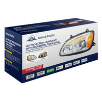 2008-2017 Kenworth T660 LED Chrome or Black Projection Headlight w Turn Signal (Driver or Passenger Side)