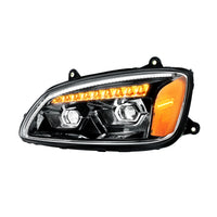 2008-2017 Kenworth T660 LED Chrome or Black Projection Headlight w Turn Signal (Driver or Passenger Side)
