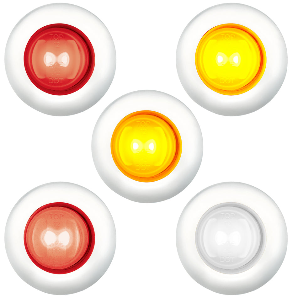 United Pacific - GloLight 2 LED 3/4" Mini Light With Stainless Steel Trim (Various Colors)