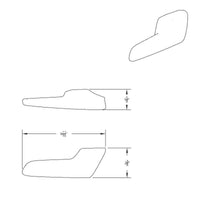 2013-2025 Kenworth T680 Chrome Plastic Interior Door Handle Covers - Driver & Passenger (Pair)