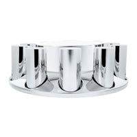 United Pacific - 33mm Standard Chrome Plastic Flat Top Front Axle Cover (Thread-On Nut Covers)