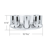 United Pacific - 33mm Standard Chrome Plastic Flat Top Front Axle Cover (Thread-On Nut Covers)