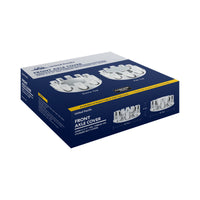 United Pacific - 33mm Standard Chrome Plastic Flat Top Front Axle Cover (Thread-On Nut Covers)