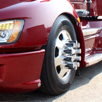 United Pacific - 33mm x 3-1/2" Chrome Plastic Cylinder Nut Cover - Push-On (10-Pack)