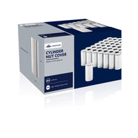 United Pacific - 33mm x 3-1/2" Chrome Plastic Cylinder Nut Cover - Push-On (10-Pack)