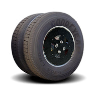 22.5" Twist & Lock Aero Covers - Stealth Black with Window - 5/8" or 3/4" Axle Bolts
