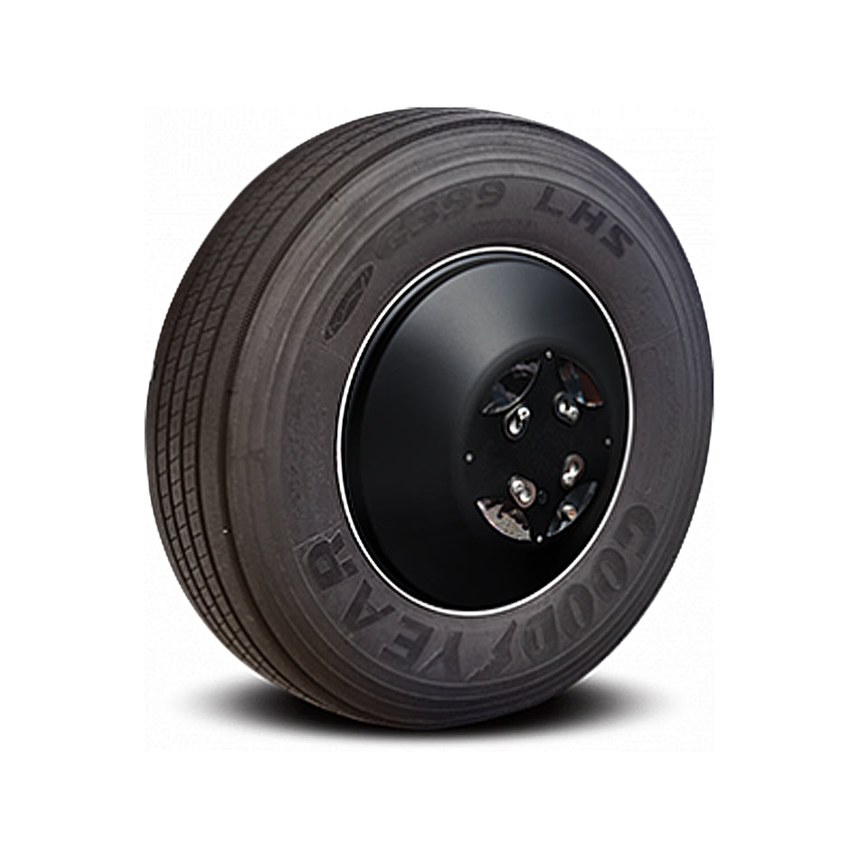22.5" Twist & Lock Stainless Steel Front Wheel Cover - Stealth Black (with or without Window)