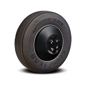 22.5" Twist & Lock Stainless Steel Front Wheel Cover - Stealth Black (with or without Window)